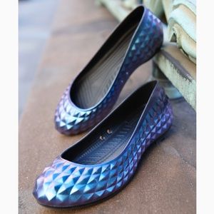 Crocs Super Molded Iridescent Studded Ballet Flats